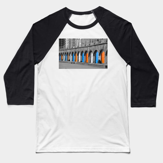 Brighton Promenade Doors Baseball T-Shirt by Graz-Photos